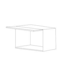 Piano Paint White Gloss 30x21 Horizontal Lift Up Wall Cabinet - Assembled