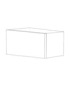 Piano Paint White Gloss 36x18 Horizontal Lift Up wall Cabinet - Assembled