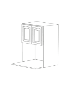 Romona Modern Gray 27x30 Microwave Wall Cabinet - Assembled