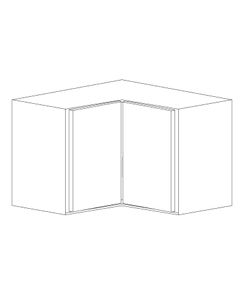 Piano Paint White Gloss 24x30 Straight Corner Wall Cabinet - Assembled