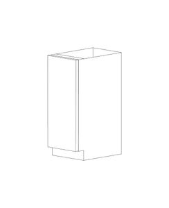 Bella 15" Base Cabinet - Full Height Door - White Melamine Box - Assembled
