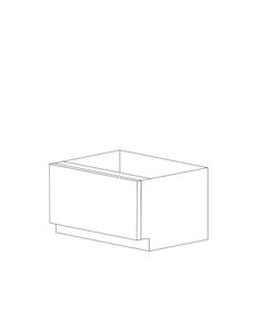 Bella 24" Oven Base Cabinet - 12" Drawer - White Melamine Box - Assembled