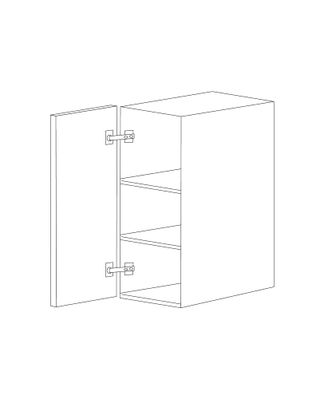 Glossy Gray 15x30 Wall Cabinet - Assembled