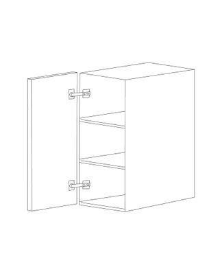 Glossy Gray 18x30 Wall Cabinet - Assembled