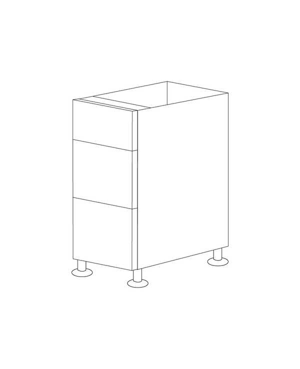 Glossy White 30" Drawer Base Cabinet 3 Drawers - RTA