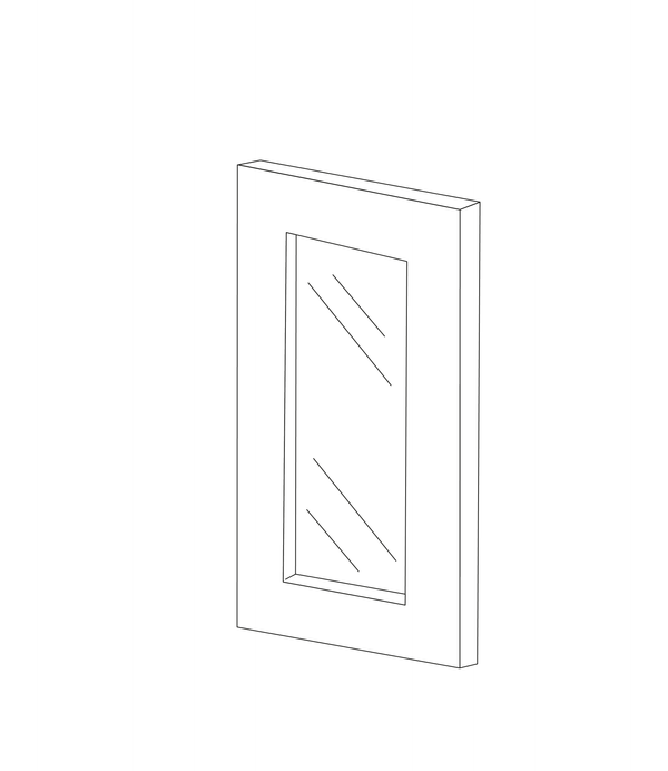 Hudson Pecan Rope 24x30 Wall Diagonal Corner Cabinet Clear (Glass) Door