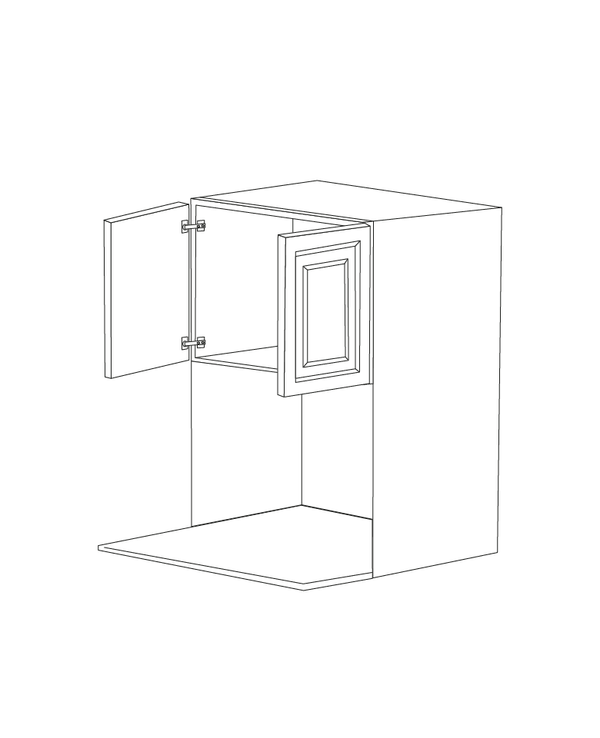Malibu Ash Taupe 27x36 Microwave Wall Cabinet - Assembled