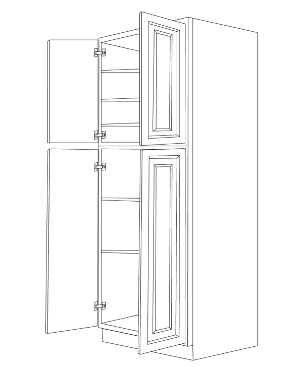 Romona Modern Gray 24x96 Utility Cabinet - Assembled