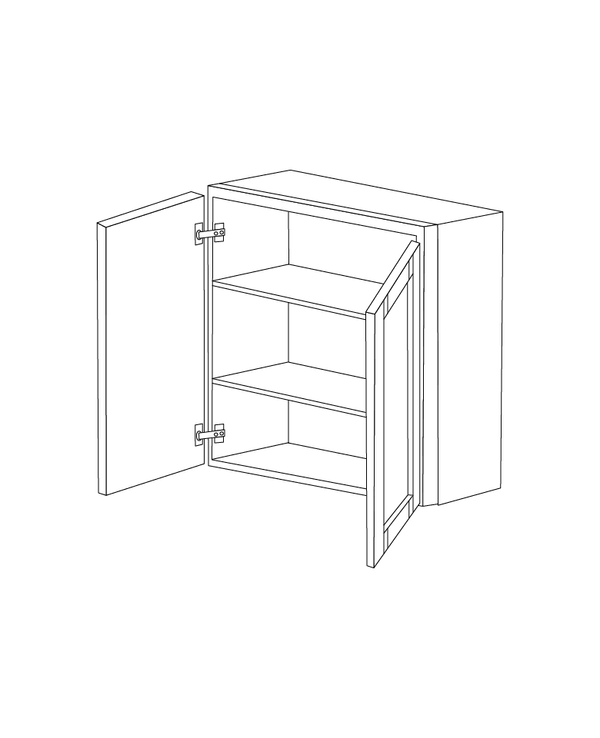 Fresno Grey Shaker 30x30 Pantry/Oven Cabinet Top Part - Assembled