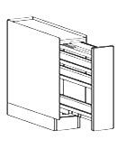 Irvine White Shaker 6" Spice Rack Drawer Cabinet - Assembled
