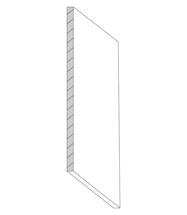 Hudson Pecan Rope 96x36x1/4 Tall End Panel