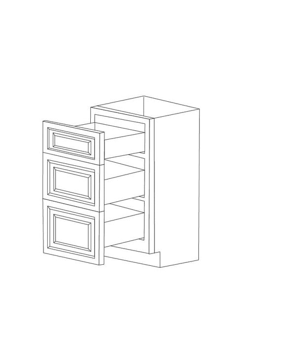 Romona Modern Gray 15" Three Drawer Vanity Cabinet - Assembled