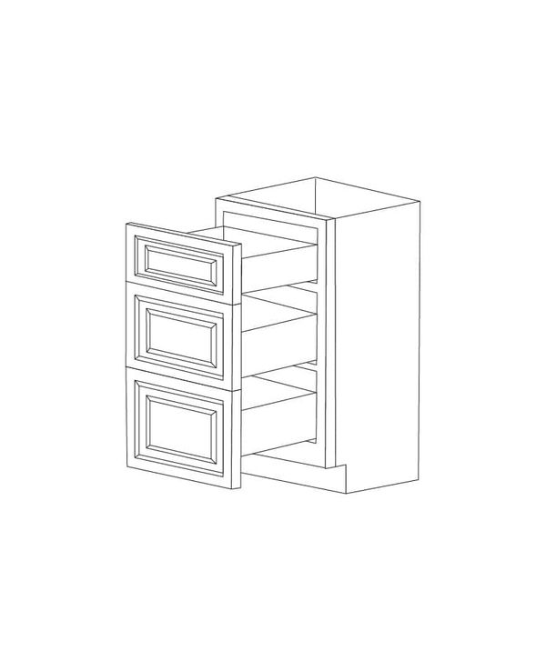 Romona Modern Gray 18" Three Drawer Vanity Cabinet - Assembled
