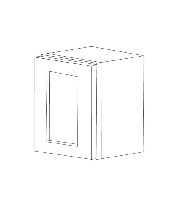 Malibu White Shaker 21x36 Wall Cabinet - Assembled