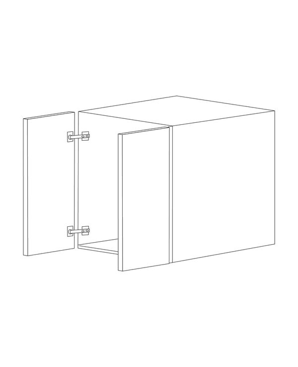 Glossy Gray 30x21 Wall Cabinet - Assembled