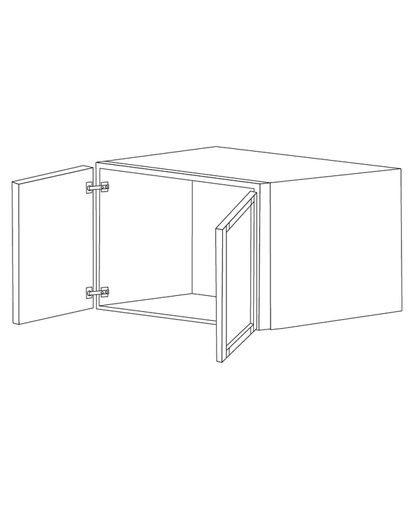 Midnight Java Shaker 30x21 Wall Cabinet - Assembled