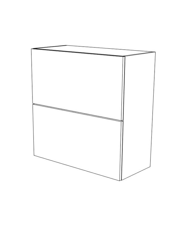 Moonlight White 30x30 Wall Cabinet with Two Horizontal Lift Doors - Assembled