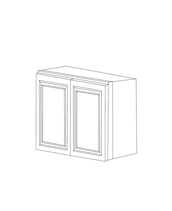 Romona Modern Gray 33x30 Wall Cabinet - Assembled
