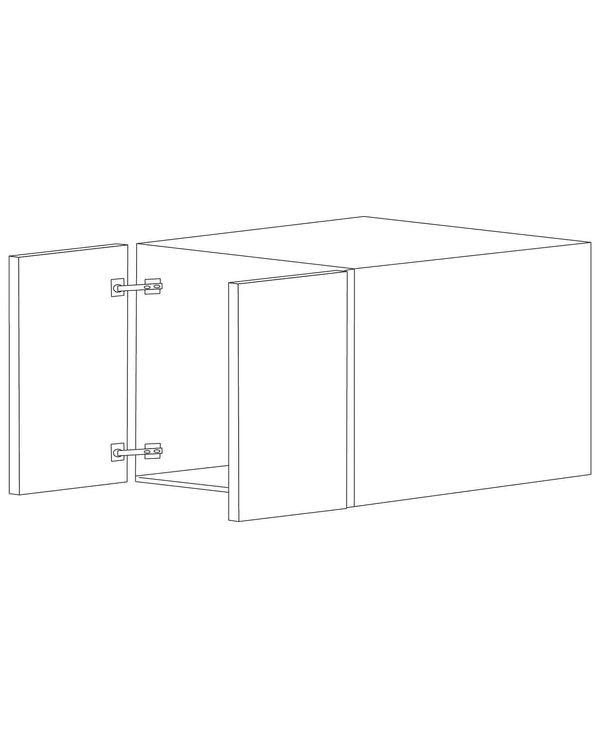 Glossy White 36x12x24 Wall Cabinet - Assembled
