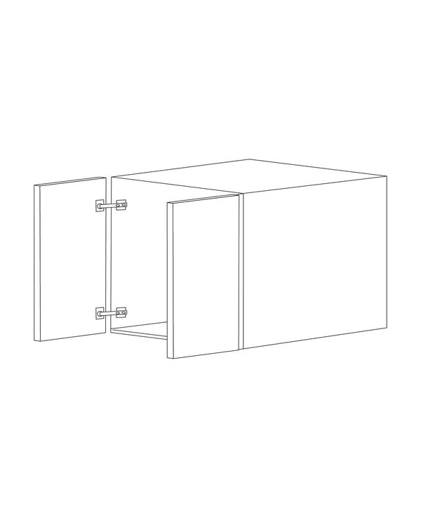 Glossy White 36x15 Wall Cabinet - Assembled