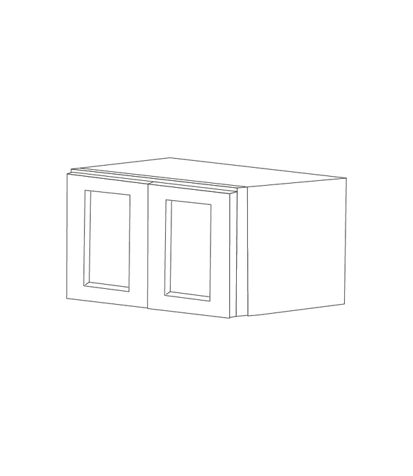 Malibu Grey Shaker 36x15x24 Wall Cabinet - Assembled