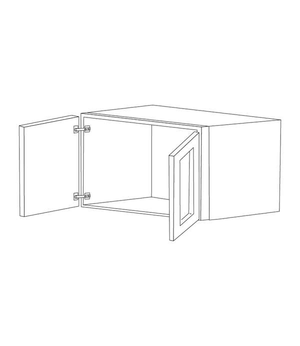 Malibu Grey Shaker 36x15x24 Wall Cabinet - Assembled
