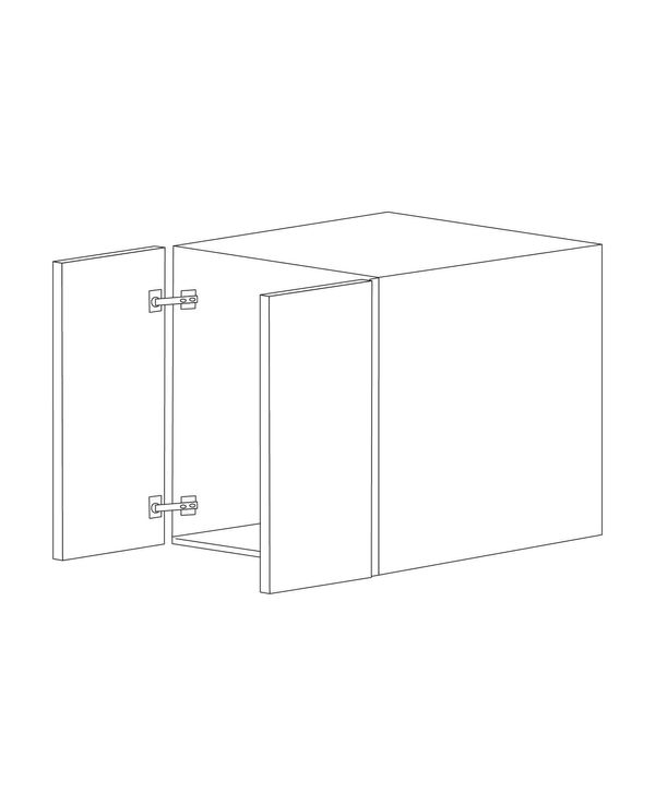 Glossy White 36x21 Wall Cabinet - Assembled