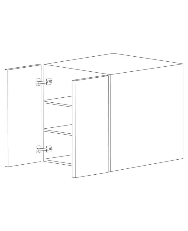 Glossy White 36x30 Wall Cabinet - Assembled
