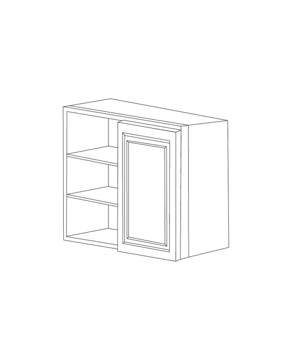Romona Modern Gray 27x36 Blind Corner Wall Cabinet - Assembled