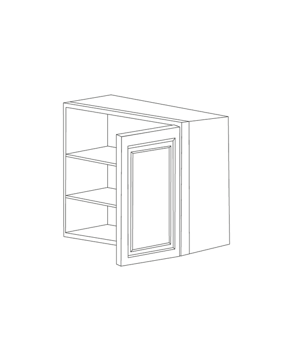 Romona Modern Gray 27x30 Blind Corner Wall Cabinet - Assembled