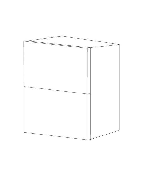 Glossy White 36x30 Horizontal Wall Bi-Fold Cabinet - Assembled