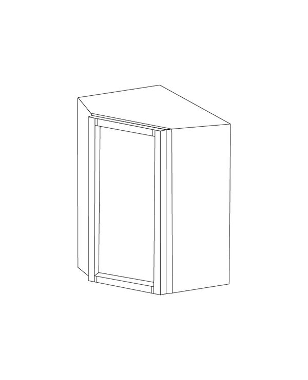 Aspen White Shaker 24x30 Wall Diagonal Corner Cabinet - Assembled