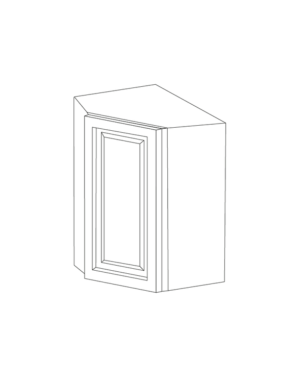 Romona Modern Gray 24x36 Diagonal Corner Wall Cabinet - Assembled