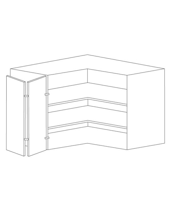 Glossy Gray 24x30 Wall Easy Reach Cabinet - RTA