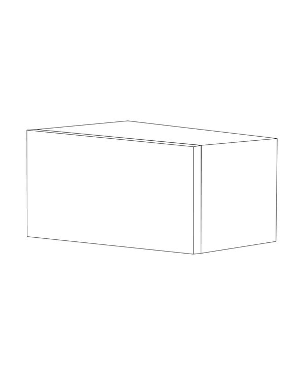 Piano Paint White Gloss 36x15 Horizontal Lift Up Wall Cabinet - Assembled