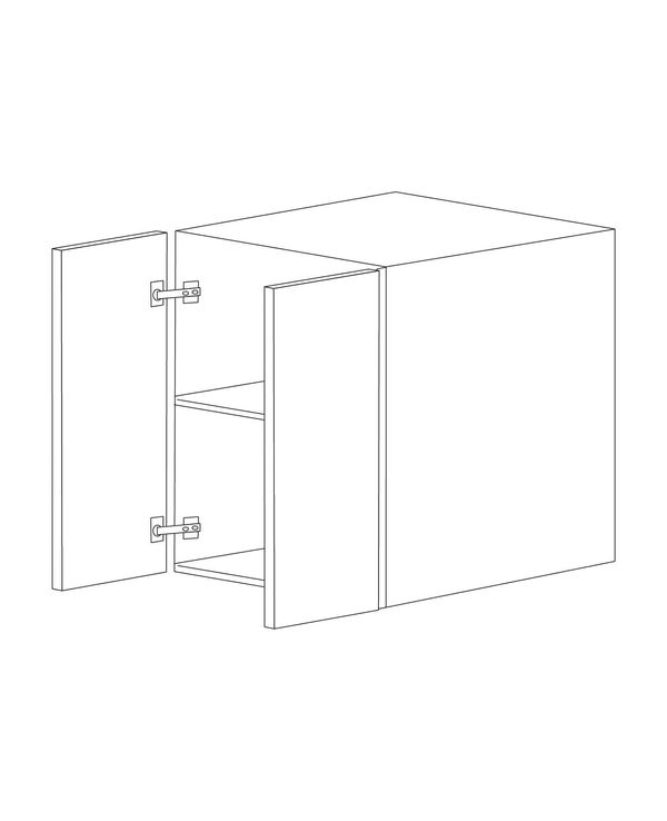 Bella 30x24x24 Wall Cabinet - White Melamine Box - Assembled