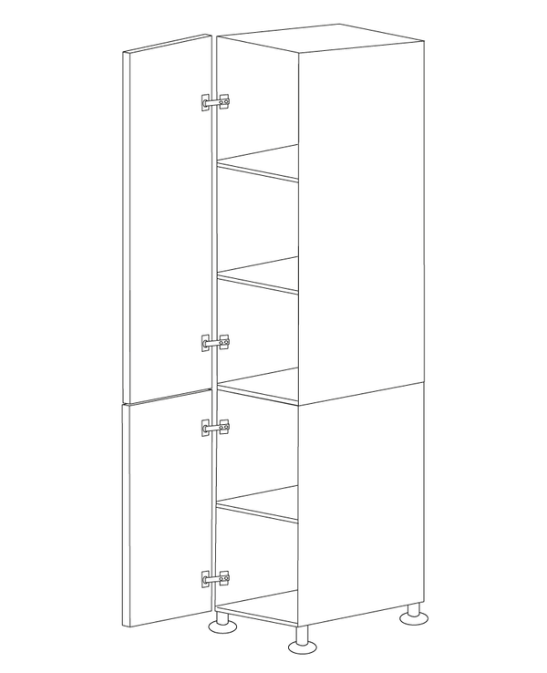 Lacquer White 24x84 Pantry Cabinet - RTA