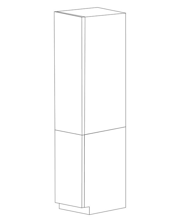 High Gloss White 18x84 Pantry Cabinet - Assembled