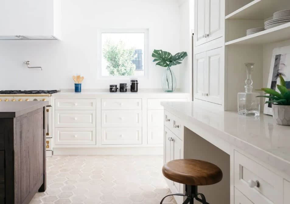 Vintage White Inset Cabinets